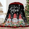 Christmas Flannel Blanket, Red Christmas Throw Blanket, Xmas Home Decor, Soft Flannel Christmas Gift. - 2 of 4