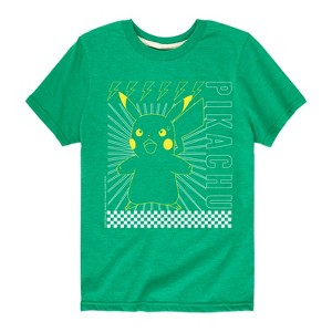 Boys' - Pokémon - Pikachu Checkered Short Sleeve Graphic T-Shirt - 1 of 4