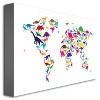 Trademark Fine Art -Michael Tompsett 'Dinosaur World Map' Canvas Art - 2 of 2