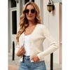 BLUEMING Womens Sweater Cardigan Cropped Lightweight Rib Texture Button Down Knit Tops 2025 Fall Fashion Outfits - 4 of 4