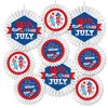 Big Dot of Happiness Firecracker 4th of July - Hanging  Party Tissue Decoration Kit - Paper Fans - Set of 9 - 2 of 4