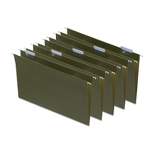 Staples Hanging File Folders 5 Tab Legal Size Standard Green 50/BX TR490853/490853