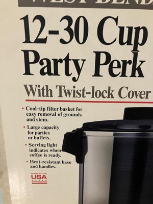 West Bend Polished Aluminum Coffee Urn, 33600, 100 Cup, 1500w : Target