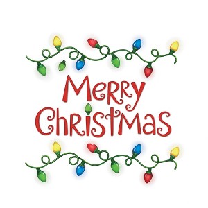 Collections Etc Holiday Merry Christmas String Lights Garage Magnet - 1 of 2