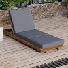 Christopher Knight Home Debra Outdoor 6-Position Adjustable Acacia Wood Chaise Lounge with Cushion - 2 of 4