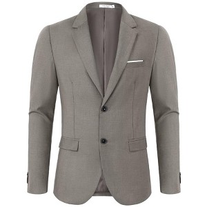 Men's Casual Blazer Sport Coat Two Button Lightweight Business Jackets - 1 of 4