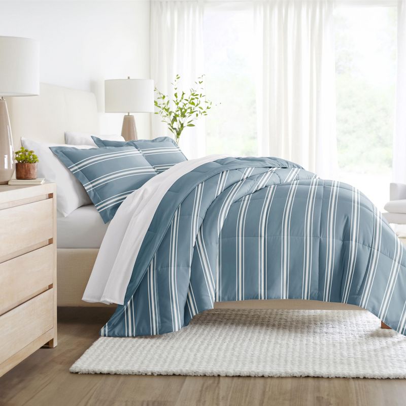 Geometric Modern Reversible Soft Comforter Sets, Down Alternative, Easy Care - Becky Cameron, 1 of 22