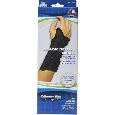 Sport Aid Deluxe Wrist Brace Medium Right Black