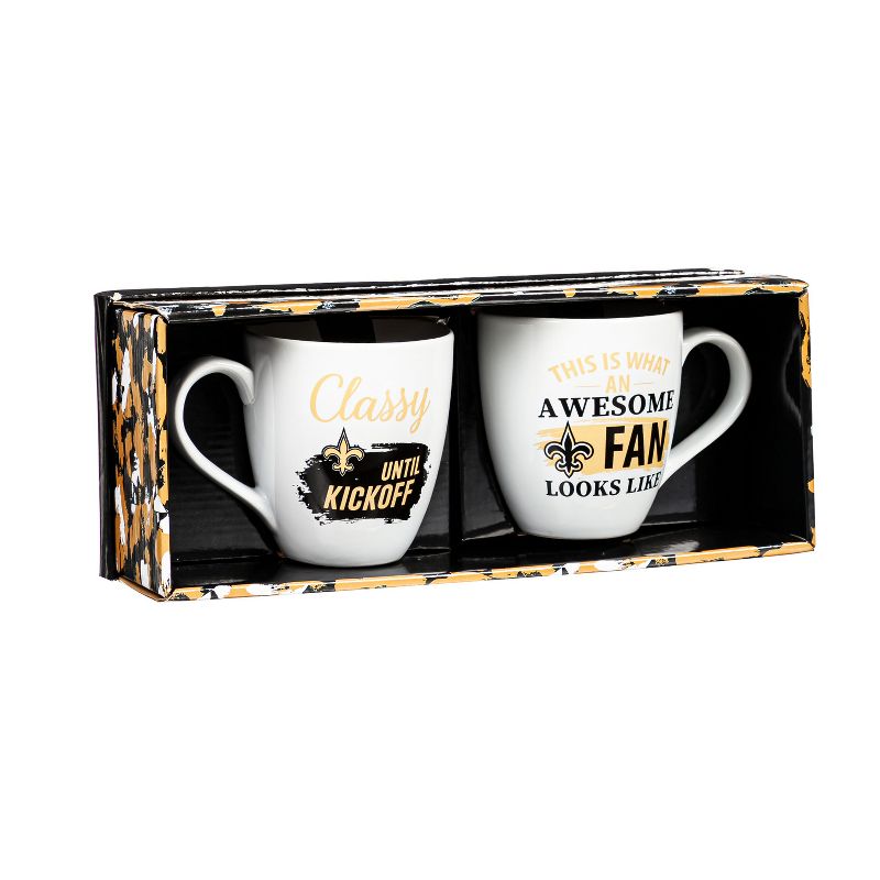 Evergreen New Orleans Saints, Ceramic Cup O'Java 17oz Gift Set, 2 of 7