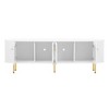 70.8"W Modern TV Stand for TVs Up to 80'', Entertainment Center with 4 Cabinets, Metal Legs and Handles, 4Q  -ModernLuxe - 4 of 4