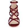 Allegra K Women's Open Toe Back Zip Strappy Stiletto Heel Lace-Up Sandals - 3 of 4