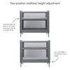 BreathableBaby Breathable Mesh 2-in-1 Mini Crib, Gray, Greenguard Gold Certified - 4 of 4