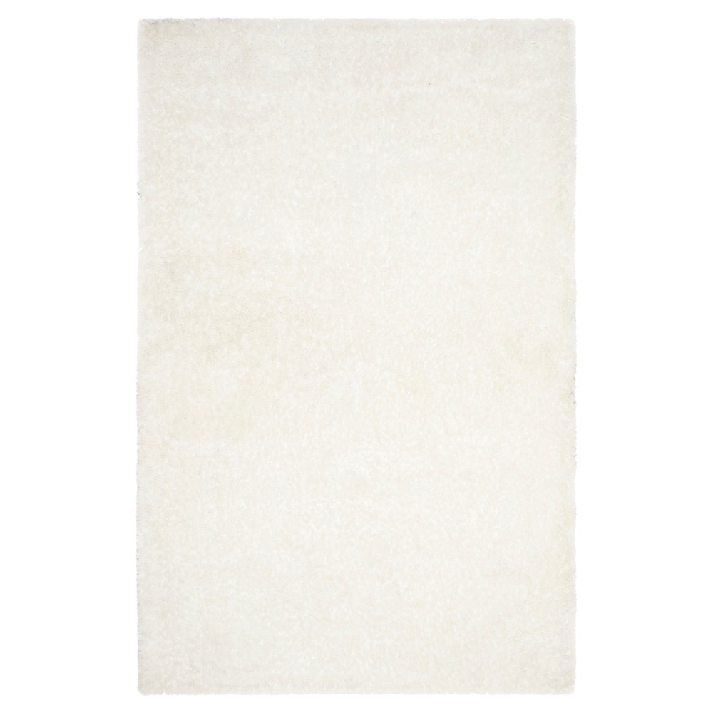 8'x10' Toronto Shag Rug White - Safavieh