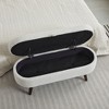 NicBex Modern 43.8" Storage Bench Boucle Accent Stool with Cushioned Top for Entryway and Living Room - 4 of 4