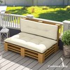 Outsunny 2 Seater Pallet Cushions Outdoor 3.9 in. Thick Replacement Cushions with Tufted Design for Garden, Patio - 3 of 4