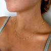 HTUTWOO Dainty Layered Tube Choker Necklaces Stackable, Adjustable Layering Chain Twisted Chain Necklace With Glossy Sequin Accent For Women - 3 of 4