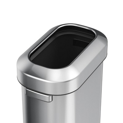 EKO Urban Slim 60L Brushed Stainless Steel Commercial Trash Can