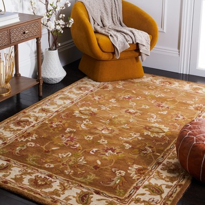 Elegant Heritage Ivory Wool 3' x 5' Hand-Tufted Area Rug