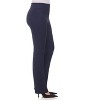 Rekkuna Women's Pull-On Straight Leg Dress Pants – Mid-Rise Office Slacks with Hidden Pocket and Flattering Fit - 2 of 4