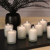 LumaBase Votive Candles in Frosted Glass Holders - Set of 12 - 3 of 4