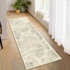 Area Rug Machine Washable Rug Vintage Distressed Non Slip Non Shedding Rugs Low Pile Foldable Retro Printed Indoor Carpet for Living Room Bedroom - 3 of 4