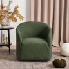 KINWELL Boucle Upholstered Swivel Barrel Accent Armchair - 2 of 4