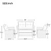 Outdoor 6-Piece Wicker Patio Conversation Set, Sectional Sofa with Glass Coffee Table and Ottomans, Sofa with Foam Cushions–Cuddlewood - 3 of 4