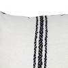 18X18 Inch Hand Woven Pillow Black Cotton With Polyester Fill - Foreside Home & Garden - 3 of 4