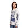 Jujutsu Kaisen Gojo & Itadori Kanji Women’s White Cloud Wash Crew Neck Long Sleeve Fleece Sweatshirt - 3 of 4