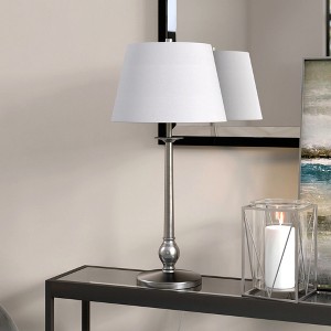 Hudson and Canal 28" Tall Table Lamp with Fabric Shade - 1 of 4