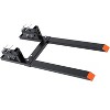 Heavy-Duty Pallet Fork Q235B with Connecting Rod - 6000lb Load Capacity, Black and Orange, Clamp-on, Fits Loader and Skid Steer Buckets - 2 of 4