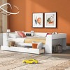 NicBex Twin Sized Daybed with Trundle Morden 90.2" Daybed with Storage, 2 Drawers, Shelves and USB Charging for Living Room - 3 of 4