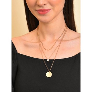 SOHI Women's Gold Everyday Multi-Layer Necklace - 1 of 4