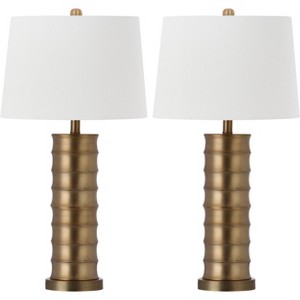 Linus Brass Column Table Lamp (Set of 2) - Safavieh