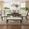Merax Elegant 6-Piece Dining Set with Tufted High-Back Chairs & Bench - 2 of 4
