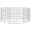 vidaXL Animal Enclosure Silver Galvanized iron Adjustable size - 4 of 4