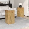 Lyngins Wood-Look Square-Column End Table, Indoor/Outdoor Side Table for Living Room, Bedroom Nightstand, MGO Patio End Table - 4 of 4