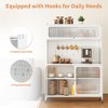 Ridstar 64.06 in. H Modern Tall Storage Cabinet with Glass Doors & Adjustable Shelves For Kitchen & Living Room-White - 4 of 4