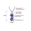 Kitten Cat Pendant Necklace for  Women Purple Cubic Zirconia Ginger Lyne Collection - 4 of 4