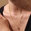 Plated Fidget Pendant Necklaces for Women - HTUTWOO™ Cubic Zirconia Crystal Daisy Flower Windmill Heart Gold Rotating Necklace for Everyday Wear - 4 of 4