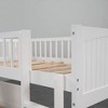 Triple Twin Bunk Bed with Attached Loft, Storage Drawers, Built-In Ladder and Play Area, Wood Frame - 3 of 4