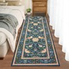 Washable Rugs for Living Room, Non Slip Floral Area Rugs, Low Pile Stain Resistant Botanical Bird Soft Carpet - 4 of 4