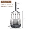 Okak Outdoor Patio Porch Swing Chair,Wicker Hanging Swing Chair with UV Resistant Cushion for Patio&Balcony,Hammock Swing Chair,300LBS Capacity - 4 of 4