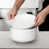 Ceramic Soup Bowls, Cereal Bowls - 7.8 Inch 22 OZ White Porcelain Bowls for Kitchen, Microwave/Dishwasher/Freezer Safe, Deep Interior  Set of 6 - 2 of 4