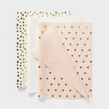 Metallic Hearts Banded Tissue Paper - Spritz™