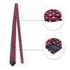 Allegra K Men's Polka Dots Business Wedding Pocket Square Clip Cufflinks Necktie Sets - 2 of 4