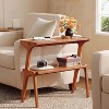 Lantine 2-Tier Solid Wood End Table, Side Table with Storage Shelf, Slim Bedside Table for Sofa, Living Room, Bedroom, Easy Assembly - 4 of 4