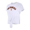 MLB San Francisco Giants Women's White Front Knot T-Shirt - 3 of 4