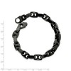 Black Bow Jewelry Men's 9mm Black Plated Tungsten Anchor Link Chain Bracelet, 9 Inch - 3 of 4