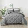 Hyleory Cozy Twin Size 3-Piece Bedding Set with Down Alternative Comforter and Pillowcases-T-Lgray - 2 of 4